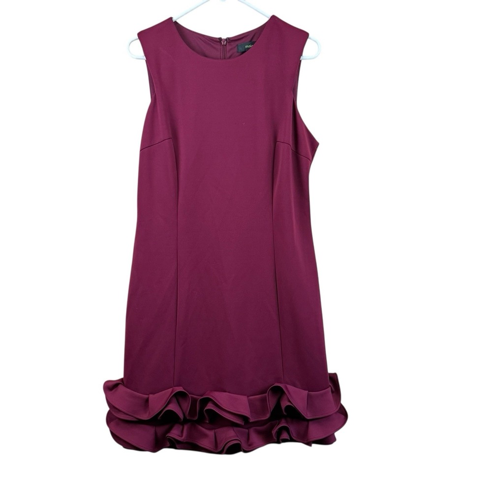 Maia Ruffle Hem Mini Dress Party Cocktail Bold Chic Statement Burgundy Classy 12